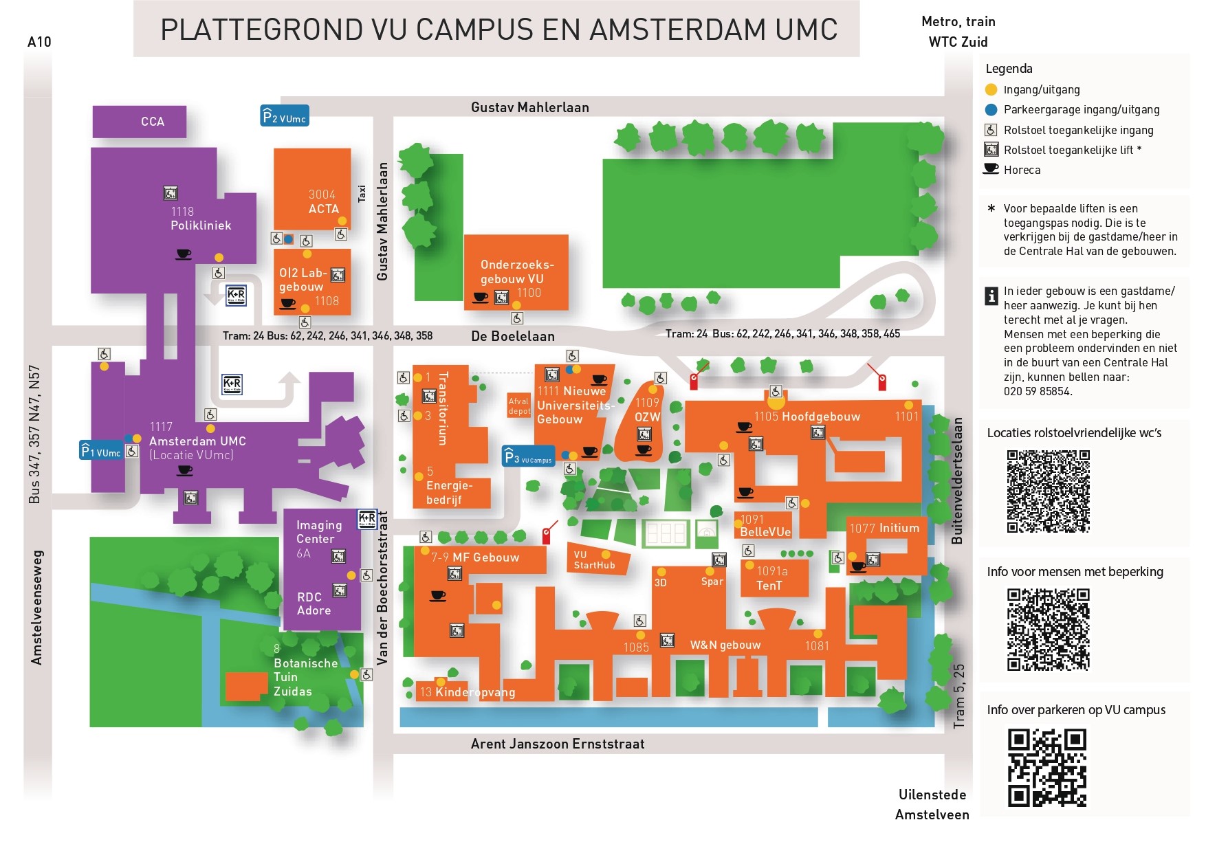 Plattegrond VU Campus